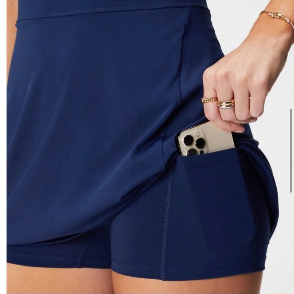 Fabletics Sporty Built‎ In Short Mini Tennis Dress Navy Blue New NWT Size XXL - Picture 3 of 11